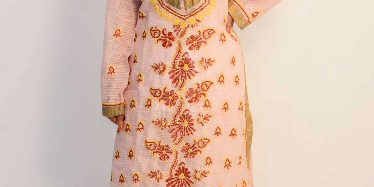 Latest Design Chikan Kurti : Lucknowi Chikankari : chikan suit latest design