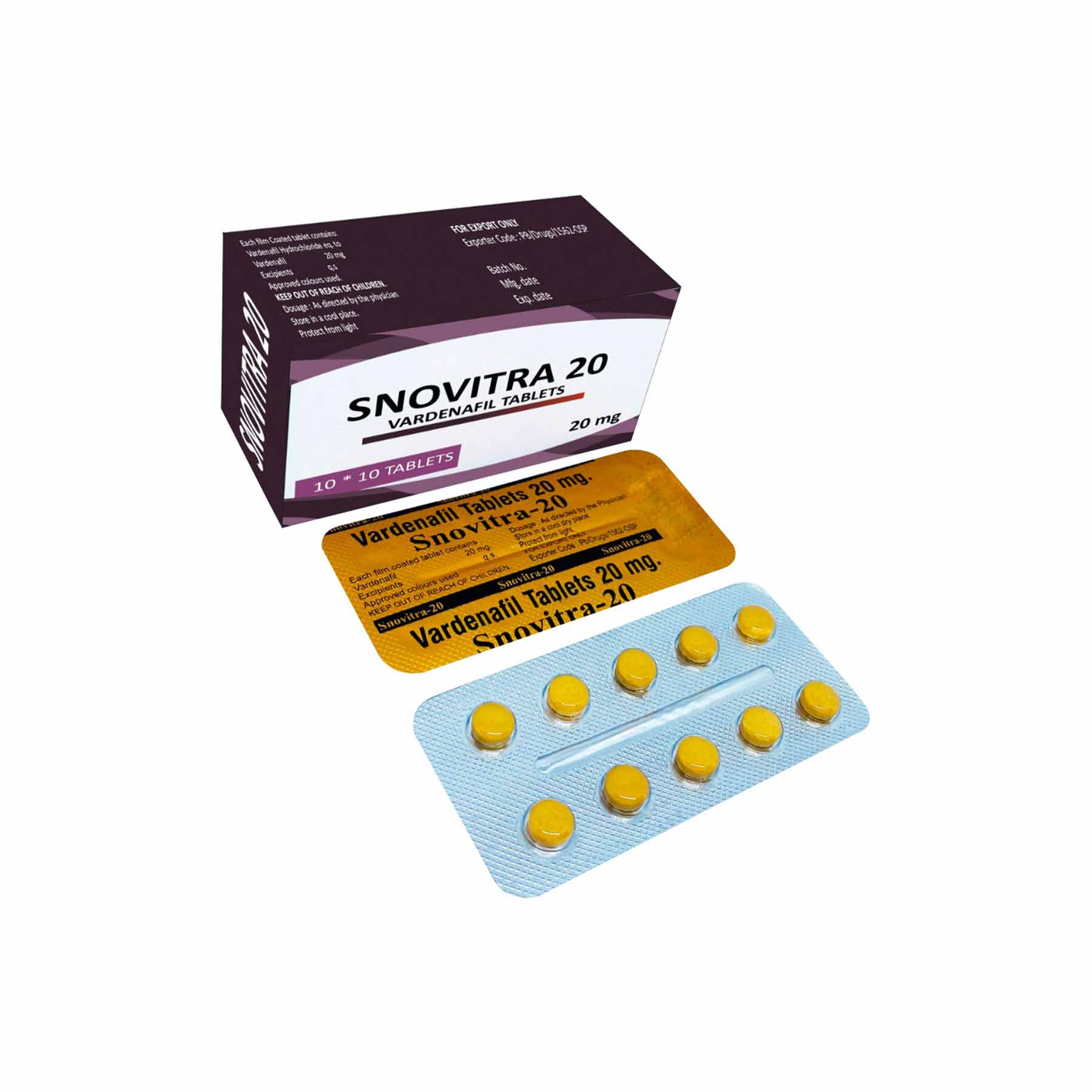 Buy Snovitra 20 (Vardenafil 20mg) Tablets - Buystrip