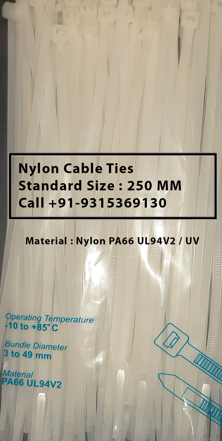Our high-quality 250mm Cable Ties keep your cables organized and secure