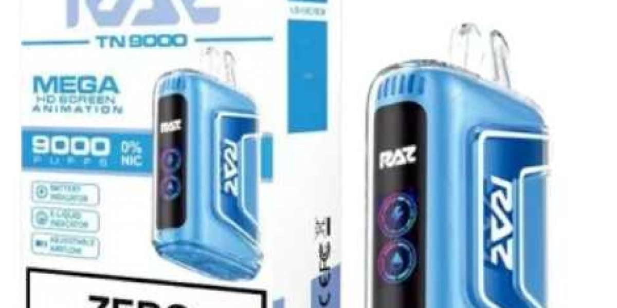 Blue Razz Ice – RAZ TN9000 ZERO NICOTINE: A Cool, Flavorful Experience Without Nicotine