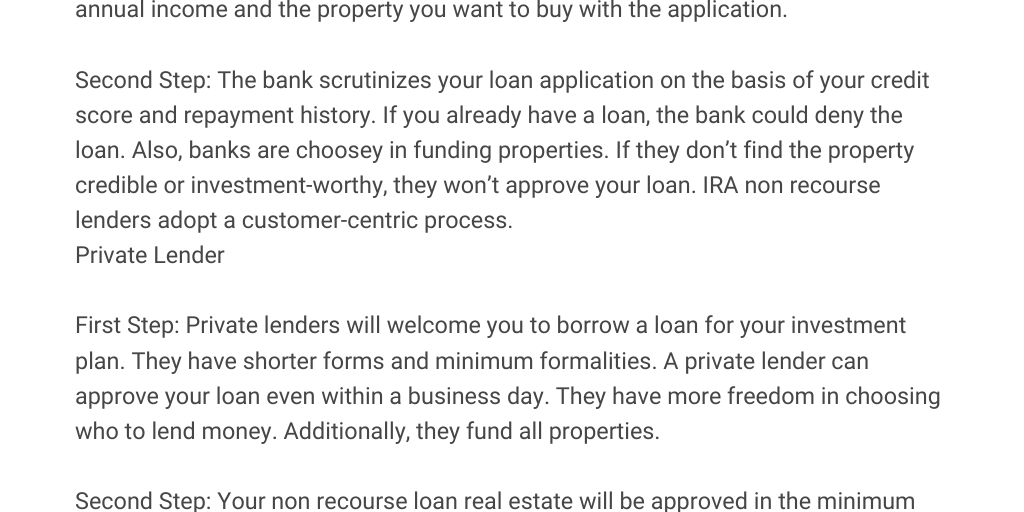 Why Do Real Estate Investors Rely On IRA Non Recourse Lenders? by Red Rock Capital - Infogram