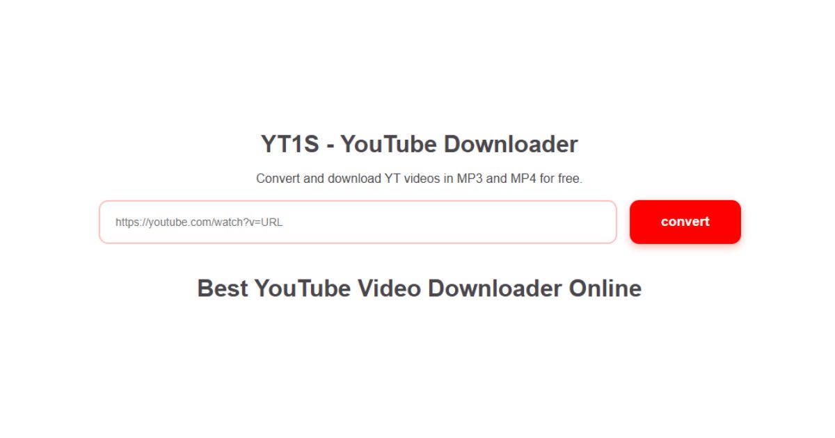 Yt1s : Online YouTube Video Downloader