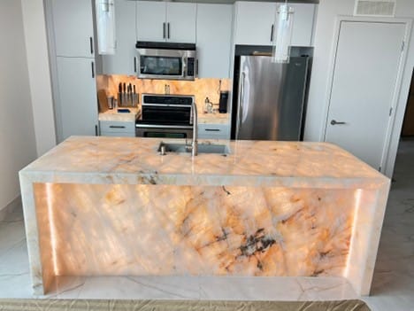 Beauty of Backlit Stone | Granite and Marble Designs: Custom Stone Design, Fabrication and Installation