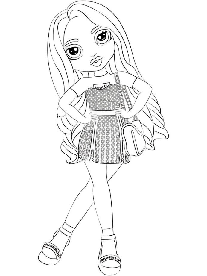 Rainbow High Coloring Pages Free Online For Kids!
