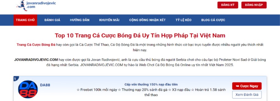 Trang Cá Cược Bóng Đá Cover Image