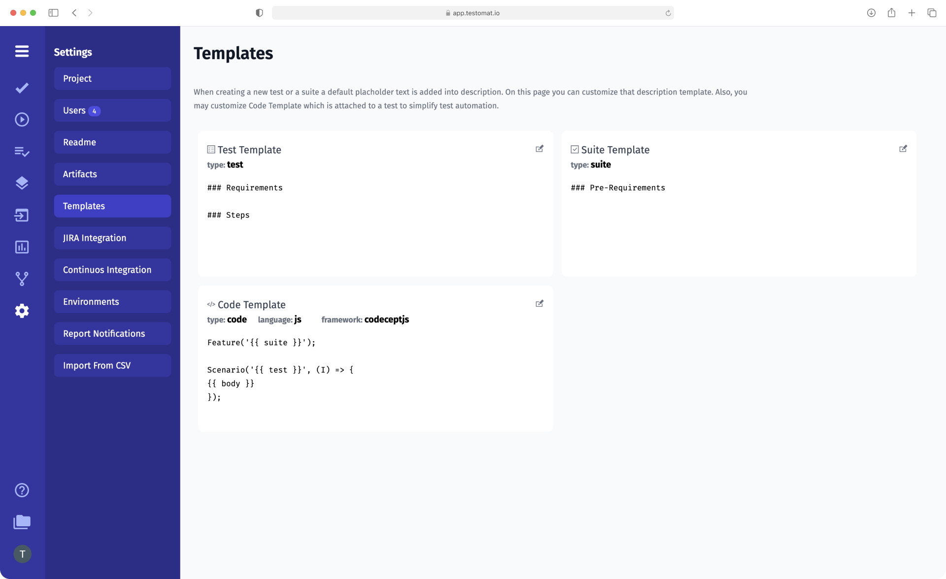 Streamline Test Case Creation with Built-in Templates - Testomat.io