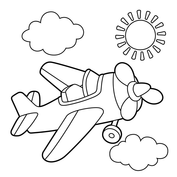36+ Airplane Coloring Pages Free Printable Download PDF!