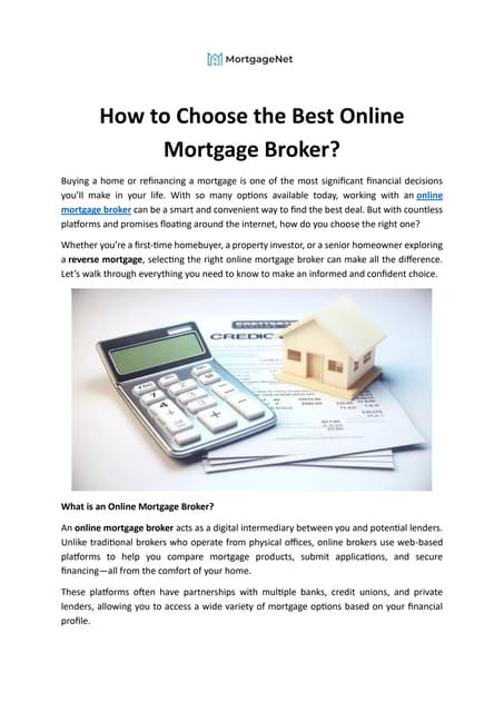 How to Choose the Best Online Mortgage Broker.pdf
