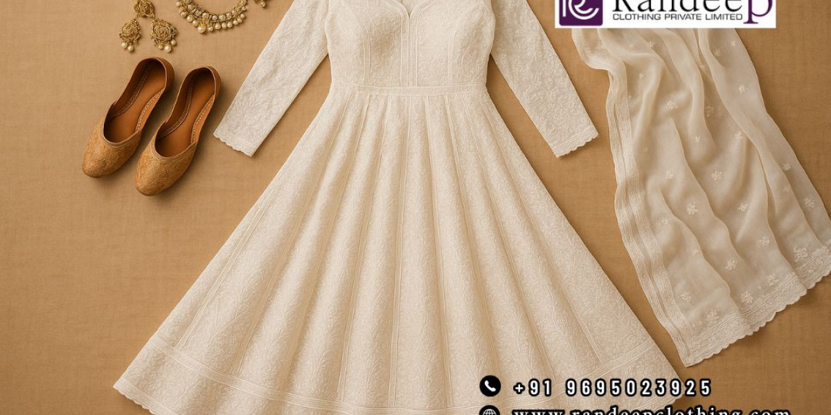 Chikankari Anarkali Suits: Timeless Grace and Elegance