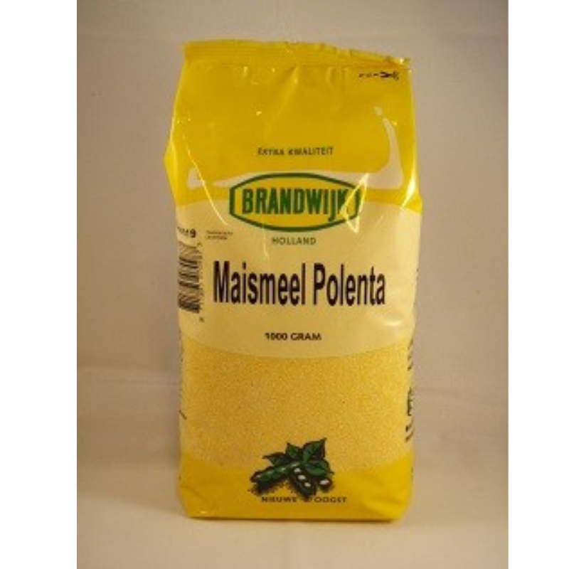 Maismeel Polenta zak 1000gr. Brandwijk - Tante Heidi Peulvruchten & Bonen