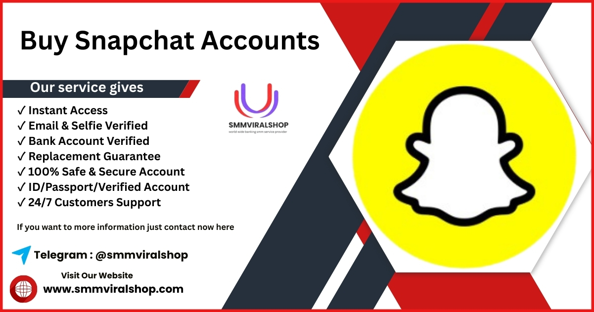 Buy Snapchat Accounts - (PVA) Usa Fast Delivery Smmviralshop